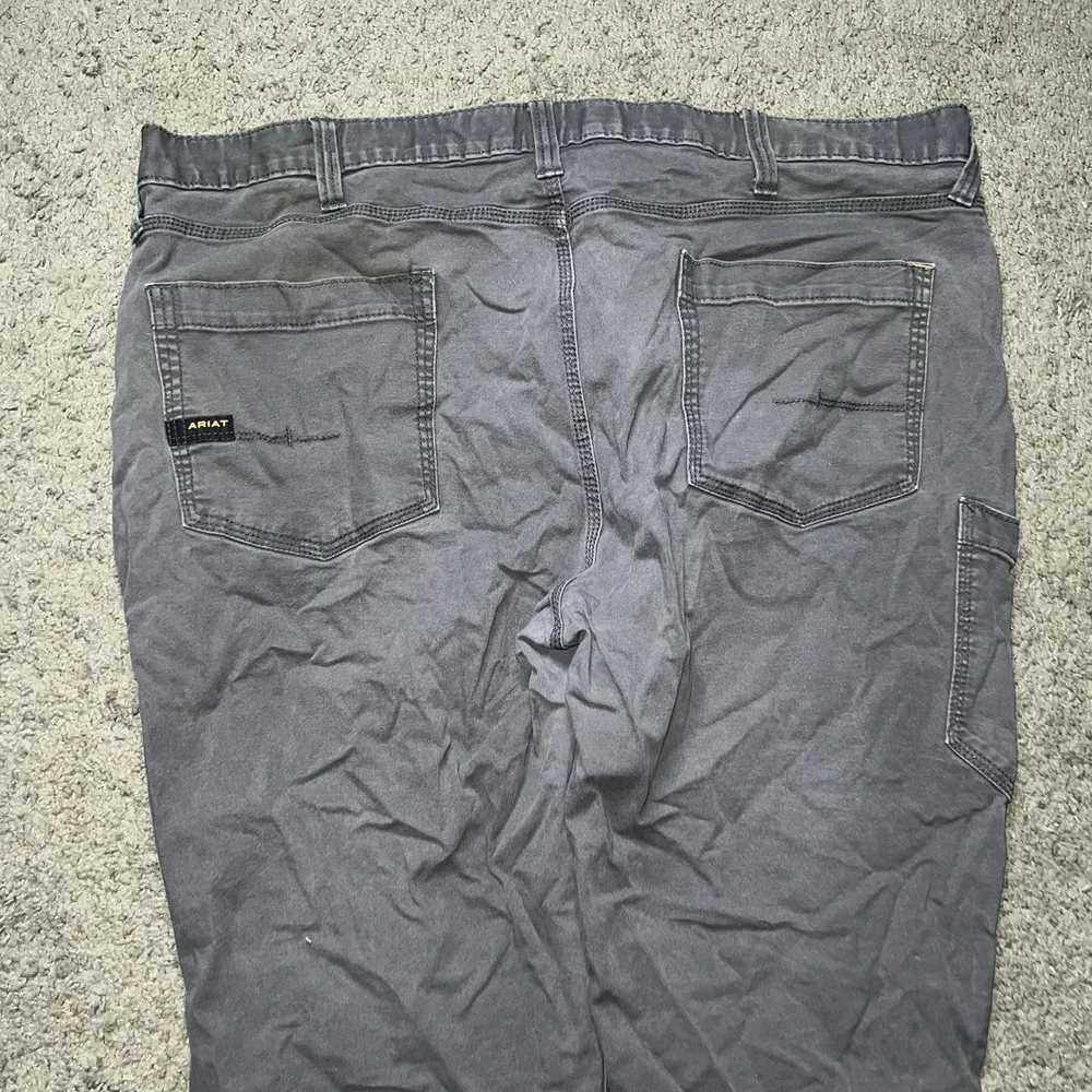 Ariat Blue Jeans Pants Men 42x32 Charcoal Gray Slim Straight M7 Leg Work Rebar